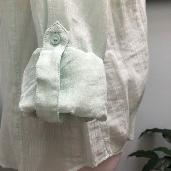 Talbots Pale Green Gossamer Thin Cotton Top - Picture 6 of 13